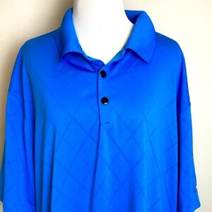 Nike Golf Dri-Fit 3 Button Men’s Blue Collared SS Golf Shirt Polo Shirt Size XL